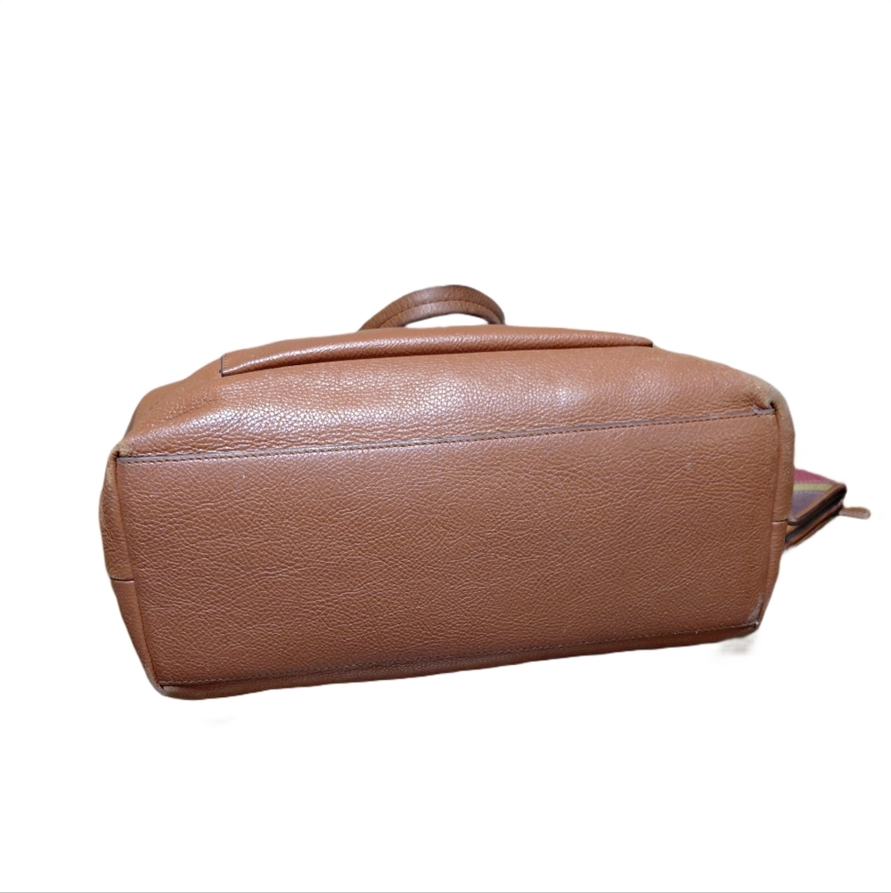 J. Crew Brown Leather Tote Shoulder Bag - Picture 4 of 10